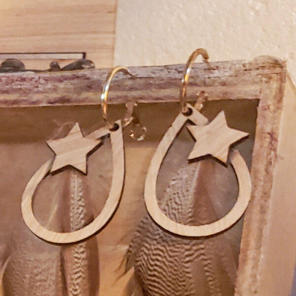 Boucles d'oreilles "Goutte et étoile"